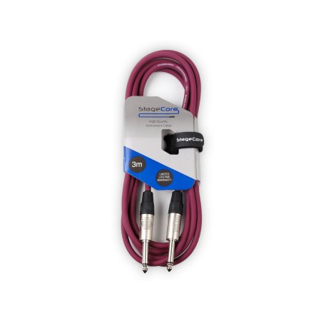 Stagecore 3m 6.35mm Mono Jack Plug Purple